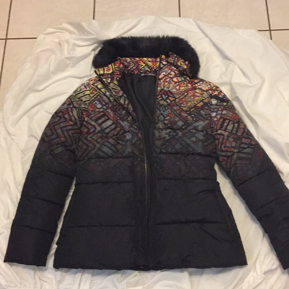Desigual ski parka jacket size 42 / large - Picture 1 of 7